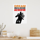 Poster Rêve de motivation croire atteindre le football (Cuisine)