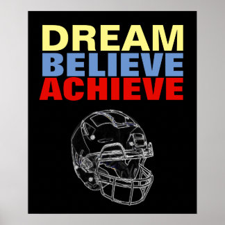 Poster Rêve de motivation croire atteindre le football