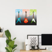 Poster Rêve des amateurs de guitare électrique (Bureau à domicile)