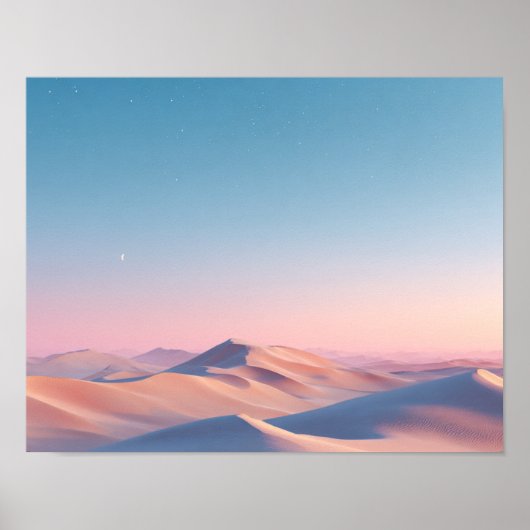 Poster Rêve du désert au crépuscule (Devant)