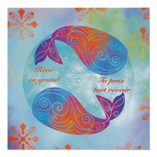 Poster Rêve en grand baleine (Devant)