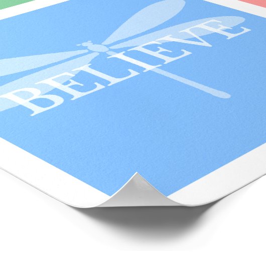 Poster Rêve, Espoir, Croire Pastel Patchwork (Coin)