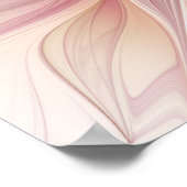 Poster Rêve floral rose doux Fleur d'art fractal Abstrait (Coin)