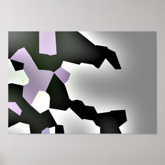 Poster "Rêve fragmenté" Art Abstrait numérique (Devant)