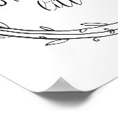 Poster Rêve grand petit(e) un(e). Nurserie noir et blanc (Coin)