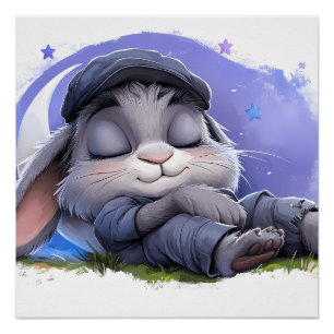 Poster Rêve Grand, Petit Lapin – Décoration Murale du Lap