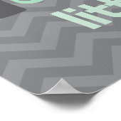 Poster Rêve Grand Petit Un - Éléphants Gris et Verts (Coin)