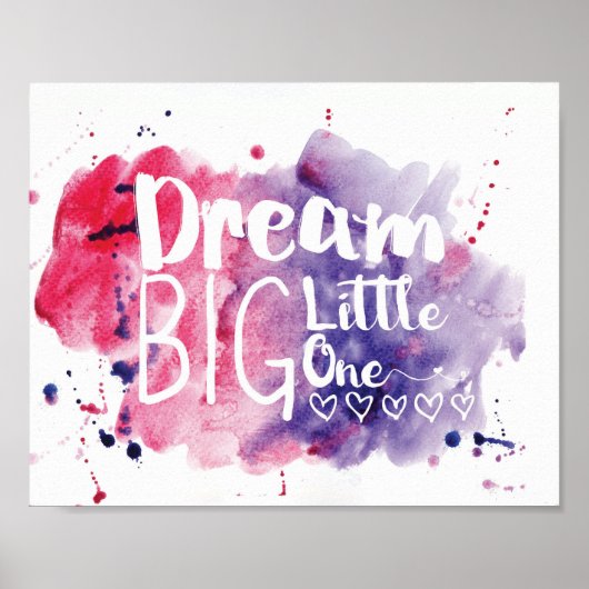 Poster Rêve Grand Petit Un - rose/violet (Devant)