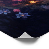 Poster rêve lunaire rose (Coin)