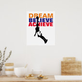 Poster Rêve Motivation Croire Atteindre Basketball (Cuisine)