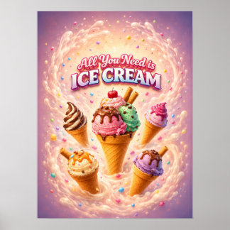 Poster Rêve Pastel de Glace à Crème Vibe