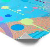 Poster Rêve Pastels Bleus Abstrait  (Coin)
