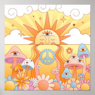 Poster Rêve psychédélique d'été