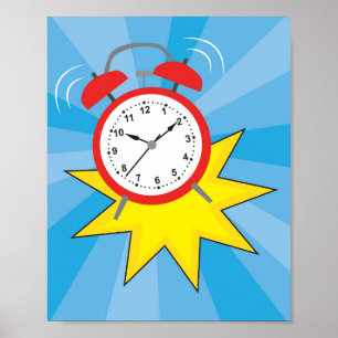 Poster Réveil de l'horloge