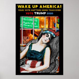 Poster Réveillez Amérique Trump 2020
