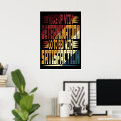Poster Réveillez-Vous Avec Détermination (Bureau à domicile)