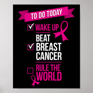 Poster Réveillez-vous, battez le cancer du sein, réglez l