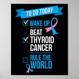Poster Réveillez-vous battre le cancer de la thyroïde dom