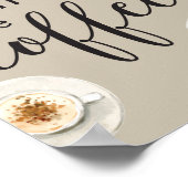 Poster Réveillez-vous et sentez le café - Citation motiva (Coin)