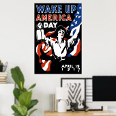 Poster Réveillez-vous la fête de l'Amérique — Première Gu (Bureau à domicile)