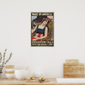 Poster Réveillez-vous l'Amérique! (Cuisine)