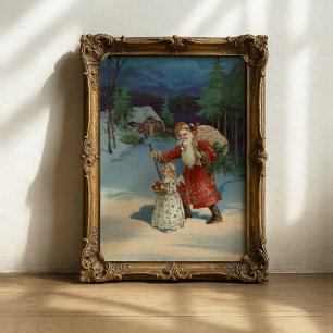 Poster Réveillon de Noël Vintage