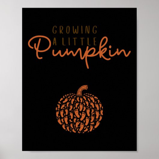 Poster Révélation de grossesse d'un petit citrouille Hall (Devant)