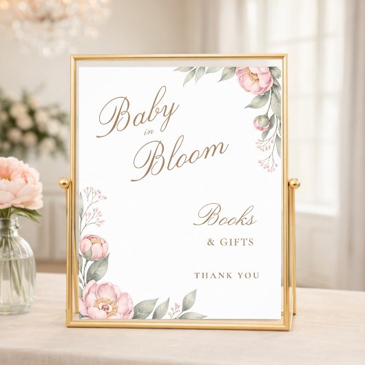 Poster Révélation de la future maman en fleurs pour la ba