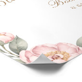 Poster Révélation de la future maman en fleurs pour la ba (Coin)