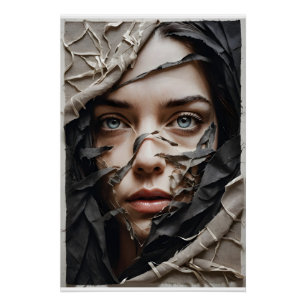 Poster Révélation du visage textile