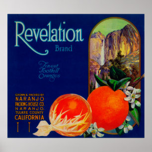 Poster Révélation LabelNaranjo orange, CA
