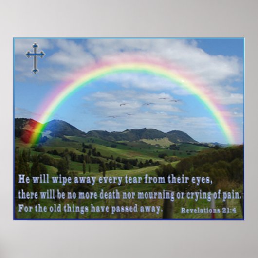 Poster Revelations scripture 21:4 (Voorkant)