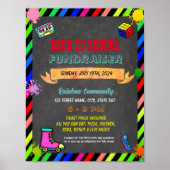 Poster Revenir à l'école 80s thème flyer (Devant)