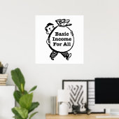 Poster Revenu de base pour tous (Bureau à domicile)