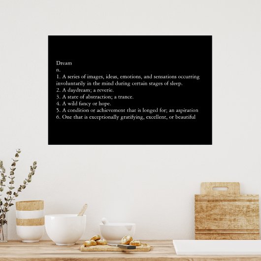 Poster Rêver (Cuisine)