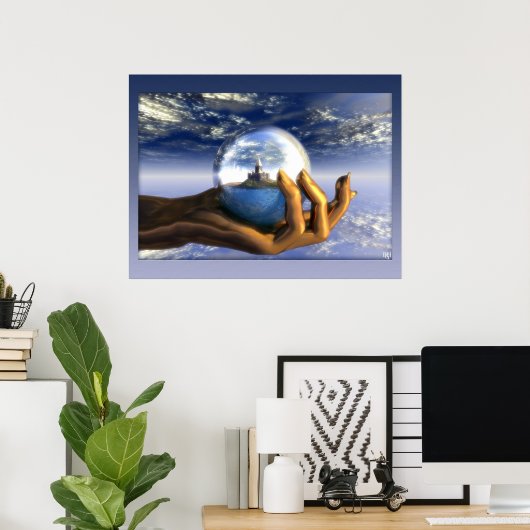 Poster Rêver dans une main (Bureau à domicile)