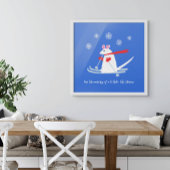 Poster Rêver d'un Noël blanc - Souris de ski