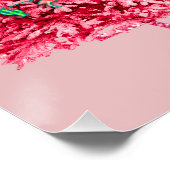 Poster Rêver D'Une Lumière De Marque De Noël Rose (Coin)