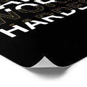 Poster Rêver dur travail indispensable (Coin)