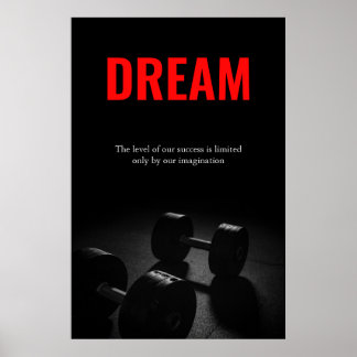 Poster Rêver Motivation Bodybuilding Formation Fitness