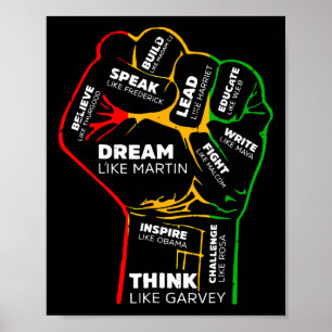 Poster Rêver Penser Parler Mois de l'histoire des Noirs M