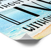 Poster Rêver sans peur Thème de plage (Coin)