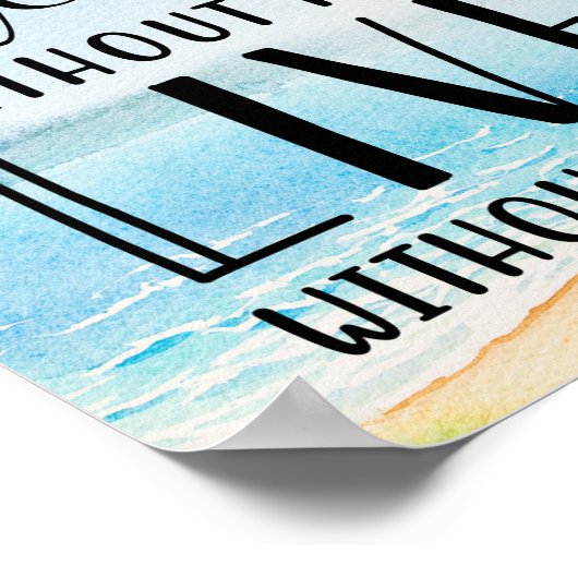 Poster Rêver sans peur Thème de plage (Coin)