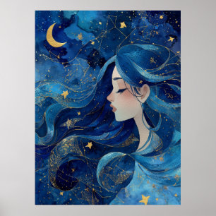 Poster Rêver sous les étoiles - Déesse