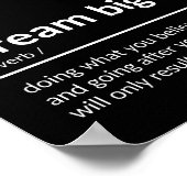 Poster Rêver une grande citation (Coin)