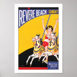 Poster Revere Beach dimanche