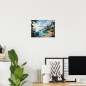 Poster Rêverie côtière (Bureau à domicile)