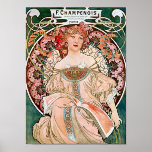 Poster Rêverie par Alphonse Mucha Décoratif