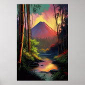 Poster Reverie volcanique, Vue Riverbank (Devant)