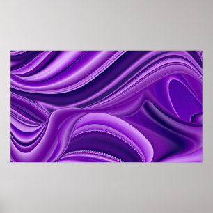 Poster Rêves arc-en-ciel à fleurs violettes